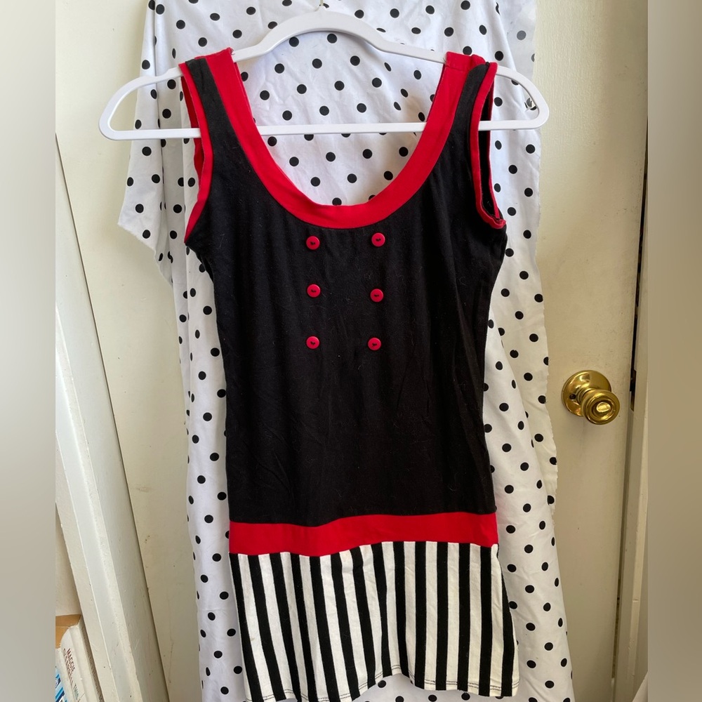 Too Fast Sailor Striped Tunic/Mini Dress